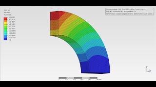 PrePoMax  Tutorial 3  Pressure loaded ring segment [upl. by Ecirual]