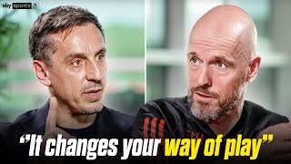 Ten Hag Interview With Neville On Man Utd Game Model Future amp Summer Plans  REACTION [upl. by Eerazed]