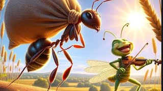 The Ant and Grasshopper Moral Story tale Nursery Rhymes Kids Song [upl. by Letney]