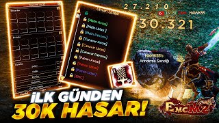 EMC2  İLK GÜNDENN 30K HASAR İLE BAŞLANGIÇ  OTO FARMLI 199  metin2pvp metin2 emc2 [upl. by Brandise]