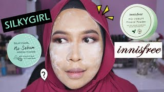 SILKYGIRL VS INNISFREE  Battle of NoSebum Powder [upl. by Hertzog]