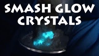 Make Blue SmashGlow Crystals Triboluminescence Demonstration [upl. by Ailegra]