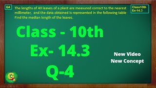 Ex 143 Q4 Class10  Statistics  Chapter 14 Class10 Math  NCERT CBSE  Green Board Classes [upl. by Andrey]