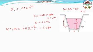 Approach Velocity of Cipolletti Weir GATE 2015 Q 43 [upl. by Arliene943]