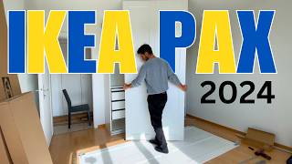 How to Assemble NEW IKEA PAX WARDROBE 2024  Part 3  SLIDING DOORS [upl. by Aihppa]