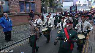 Castlederg Young Loyalists No4  ABOD Shutting The Gates Parade 021223 4K [upl. by Nerad]