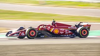 New Ferrari SF24 F1 2024 Car First Laps at Fiorano Circuit VBB [upl. by Wrightson]