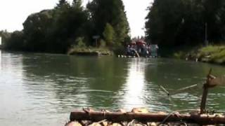 Flossfahrt auf der Isar mit Red Sina Band Rafting on Isar river [upl. by Sprage]