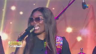 Roseline LAYO en LIVE sur Nostalgie Fun Outdoor 2024  Kinoué viral shorts [upl. by Galang]