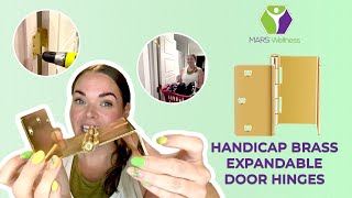 Mars Wellness Expanding Door Hinges  Handicap Brass Expandable Door Hinges [upl. by Annahsad]