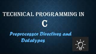 2 Preprocessor Directives and datatypesTamilPraveensarathyMrcoders [upl. by Animor]