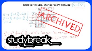 ARCHIVIERT Randverteilung Standardabweichung  Deskriptive Statistik [upl. by Magnusson]