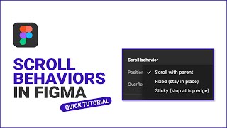 Scroll Behaviors in Figma Parent Fixed and Sticky [upl. by Jardena]