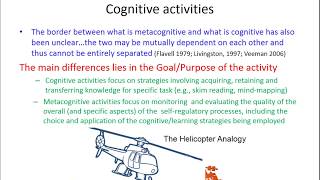 Difference between Metacognitive amp Cognitive Strategies [upl. by Cinelli601]