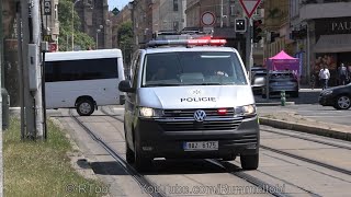 Prague Police MVA traffic van responding  Praha Policie ČR VW T6 CZ  2952023 [upl. by Adila]