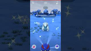 Shiny Sandshrew Pokémon GO SNOW Catch Biome [upl. by Anala399]