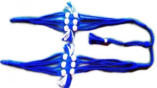 DIY Jewellery tarsal back rope tassel making for necklace [upl. by Ojok]