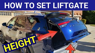 How to set liftgate height on Nissan Pathfinder 2023 [upl. by Ybur734]