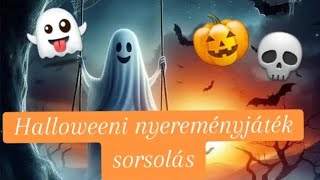 Halloweni nyereményjáték sorsolás Halloween nyereményjáték mortv [upl. by Trovillion]