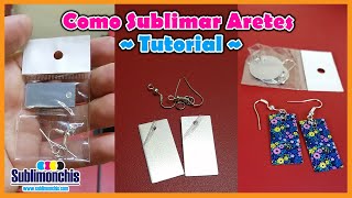 Como SUBLIMAR ARETES ambos LADOS  CURSO DE SUBLIMACION GRATIS [upl. by Ahsilahk]