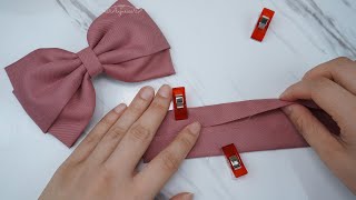 EASY NO SEW Hair Bows 🎀 How to Make Hair Bows WITHOUT Sewing Machine [upl. by Aeriela]