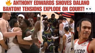 Anthony Edwards Shoves Dalano Banton Sparks Heated Court Clash 👀🔥 [upl. by Swamy440]