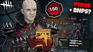 My Pinhead put Prestige 100 Survivors through TORTURE Dead by Daylight Cenobite Gameplay [upl. by Sueddaht]