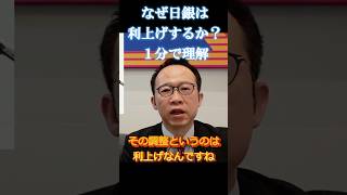 【初心者1分講座】日銀利上げの理由とは？変動金利が上がってもトータルで国民の生活を守れる 日銀 利上げ 変動金利 住宅ローン金利 物価 [upl. by Anelis]