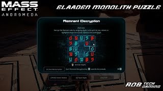 Mass Effect Andromeda Elaaden monolith remnant decryption Guide [upl. by Alejandra387]