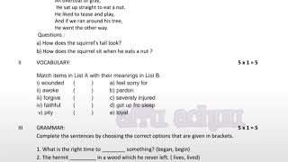 7th class self assessment 1 English question paper new syllabus 7th class fa1 English model paper [upl. by Seow]