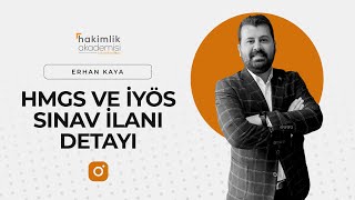 HMGS ve İYÖS Sınav İlanı DetayıHakimSavcılık Sınavına Yansımaları  Erhan Kaya İle Canlı Yayın [upl. by Lemahs]