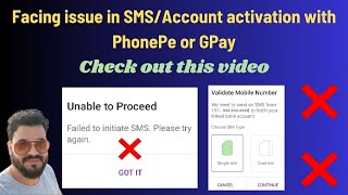 Failed to initiate sms phonepe  Problem during initial configuration [upl. by Cori]