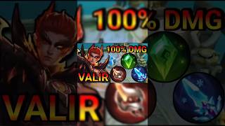 1000 IQ VALIR One shot build MLBB valir legendary mlbb bestbuild oneshot [upl. by Hgiel338]