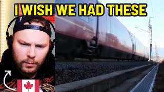 Canadian Reacts to European High Speed Rail Trains [upl. by Anomas810]