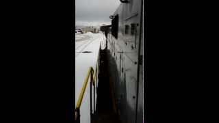 Starting a Locomotive GE C449W Dash9 Diesel Engine POV [upl. by Rennug]