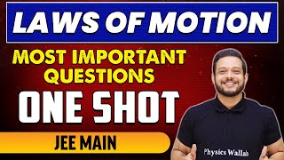 LAWS OF MOTION  Most Important Questions in 1 Shot  JEE Main [upl. by Ynattir]