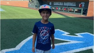 UNC Little Tar Heel Baseball Camp  Judah’s Home Run Derby [upl. by Iclek]