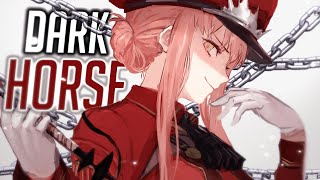 Nightcore  Dark Horse Rock Version Lyrics [upl. by Aerbua674]