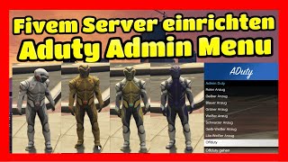 Fivem Server einrichten  269  Aduty Admin Anzug Menu  Einfügen amp Installieren Tutorial esx [upl. by Einattirb694]