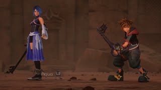 Kingdom Hearts 3 ReMind  Aqua vs Terranort amp Vanitas No Damage Critical Mode [upl. by Yrokcaz]