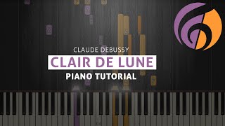 Clair De Lune Easy Version  Piano Tutorial Sheets amp MIDI [upl. by Noletta]