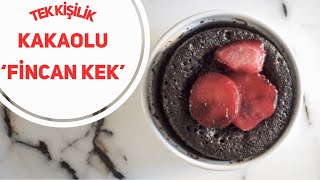 Tek kişilik kakaolu sağlıklı fincan kek [upl. by Gladine]