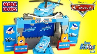 Disney Cars Mega Bloks 7785 Podium Dinoco Flash McQueen Rayo McQueen Jouet Toy Review [upl. by Eelirak517]