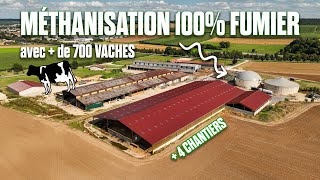 🤠 VISITE MÉTHANISATION 100 FUMIER de la FERME 700 VACHES  4 CHANTIERS  💨 [upl. by Wivina46]