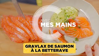 Gravlax de saumon à la betterave [upl. by Vickie21]