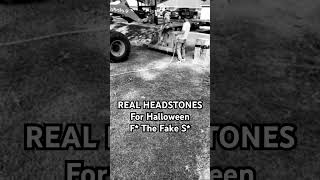 Real Cemetery Used Headstones In My Display halloween [upl. by Eiuqcaj]