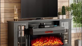 AMERLIFE 75in 3Sided Glass Fireplace TV Stand on Amazon [upl. by Serra]