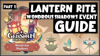 Lantern Rite Event Wondrous Shadows Lantern Riddle Part 1 Puzzle guide Genshin Impact [upl. by Ococ]