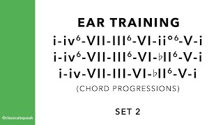 iiv6VIIIII6VIii°6or bII6Vi or iivVIIIIIVIbII6Vi Chord Progressions Ear Training  2 [upl. by Allimaj626]