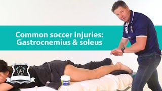 Gastrocnemius and soleus  Sports massage for footballers [upl. by Kass]